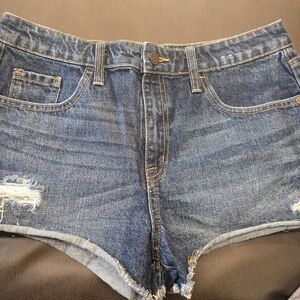 Mossimo Supply Co. Dark Blue Jean Shorts